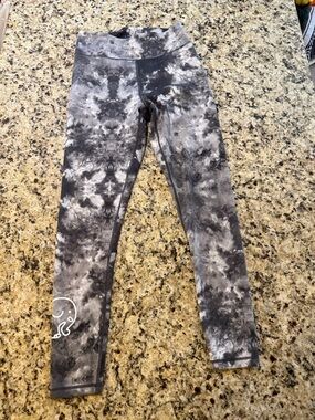 Gray Tie-Dye Leggings